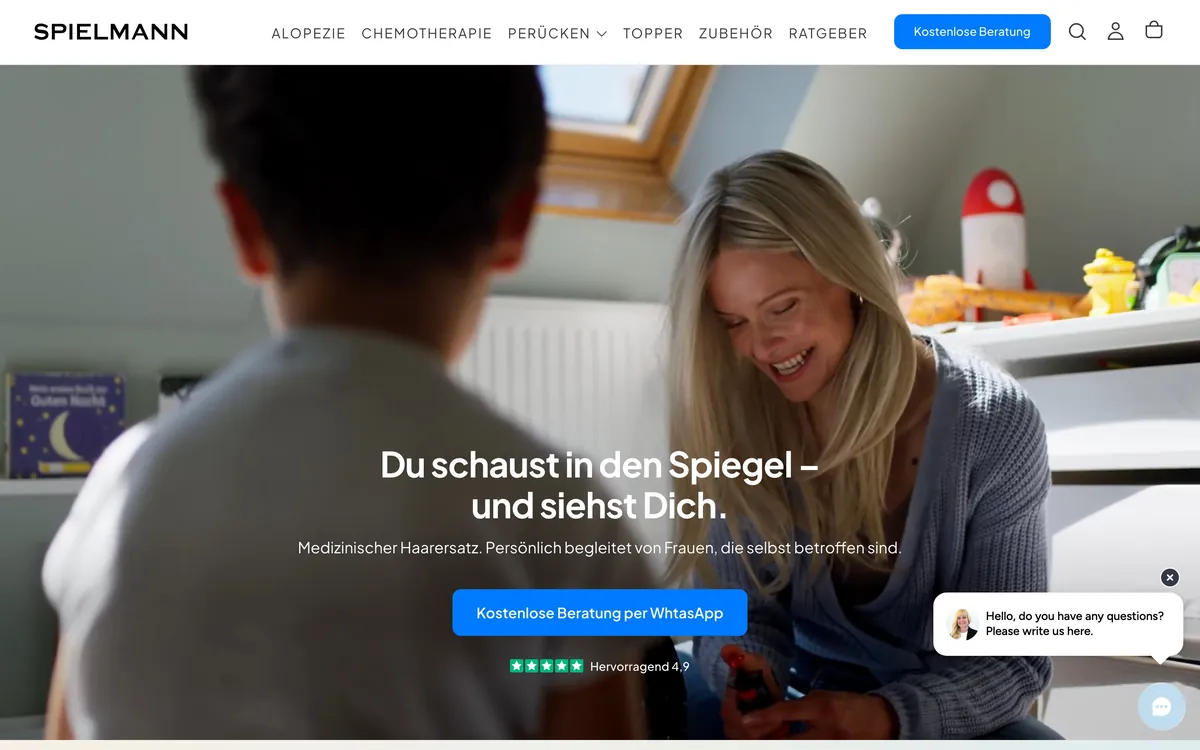 Spielmann online shop homepage