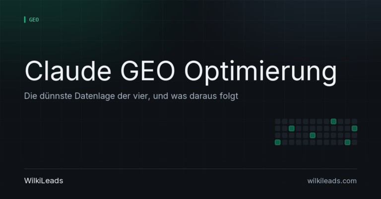 Claude GEO Optimierung