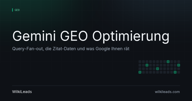 Gemini GEO Optimierung