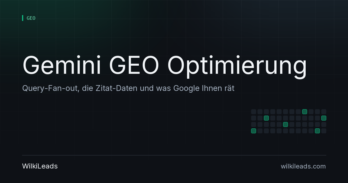 Gemini GEO Optimierung