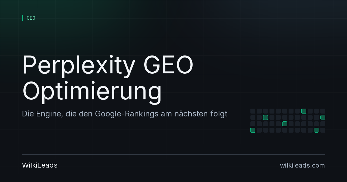 Perplexity GEO Optimierung